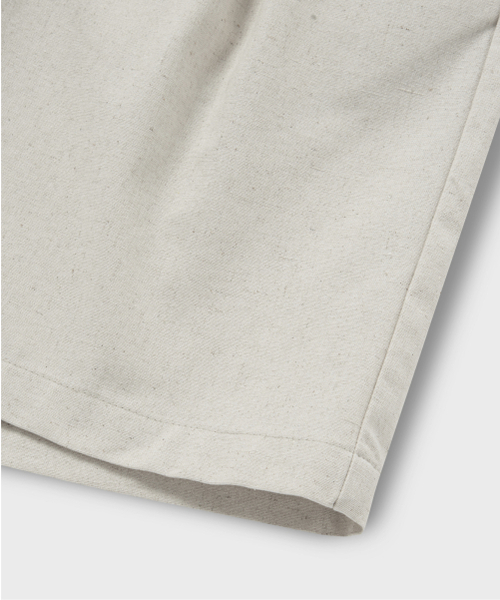 NONBLANK（ノンブランク）の「ワイドフィットリネンハーフパンツ_OATMEAL（その他パンツ・メンズ・その他・MEDIUM/SMALL/X-LARGE/LARGE）」の6枚目の写真