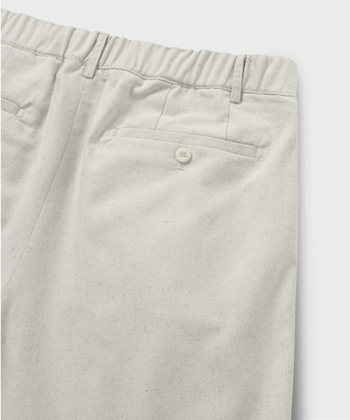 NONBLANK（ノンブランク）の「ワイドフィットリネンハーフパンツ_OATMEAL（その他パンツ・メンズ・その他・MEDIUM/SMALL/X-LARGE/LARGE）」の7枚目の写真