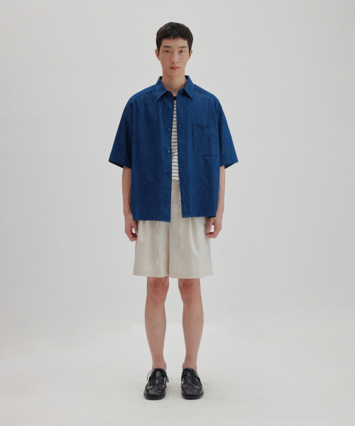 NONBLANK（ノンブランク）の「ワイドフィットリネンハーフパンツ_OATMEAL（その他パンツ・メンズ・その他・MEDIUM/SMALL/X-LARGE/LARGE）」の10枚目の写真