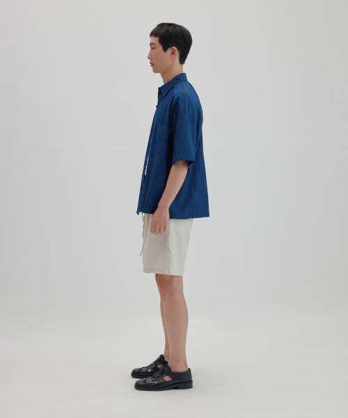 NONBLANK（ノンブランク）の「ワイドフィットリネンハーフパンツ_OATMEAL（その他パンツ・メンズ・その他・MEDIUM/SMALL/X-LARGE/LARGE）」の12枚目の写真