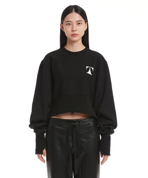 TRUNK PROJECT(トランクプロジェクト)の「Black T Logo Sweatshirt(スウェット・レディース・ブラック・SMALL/X-SMALL)」の1枚目の写真