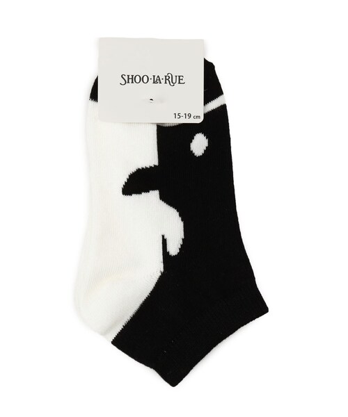 SHOO・LA・RUE（シューラルー）の「アニマルアンクル丈ソックス（ソックス/靴下・キッズ・ブラック/グレー・79/75）」の2枚目の写真