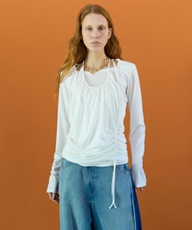 Halter Neck Layered Tops/ホルターネックレイヤードトップス