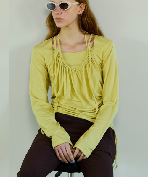 Halter Neck Layered Tops/ホルターネックレイヤードトップス（その他