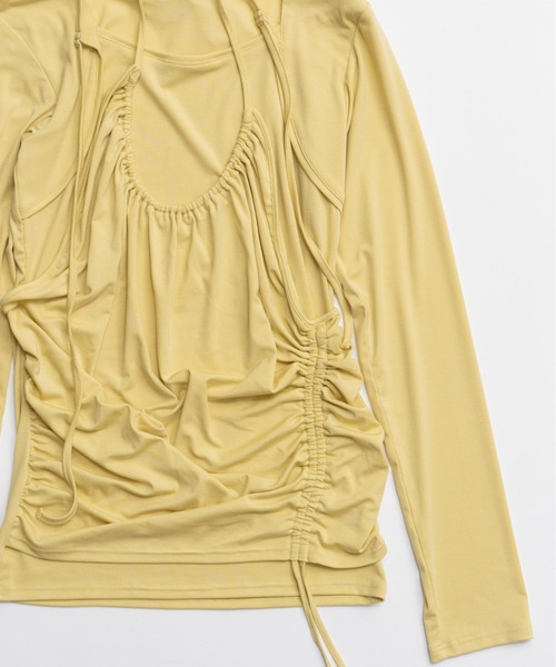 MAISON SPECIAL(メゾンスペシャル)の「Halter Neck Layered Tops/ホルターネックレイヤードトップス(その他トップス・レディース・ホワイト/イエロー/グレー/チャコールグレー・FREE)」の21枚目の写真