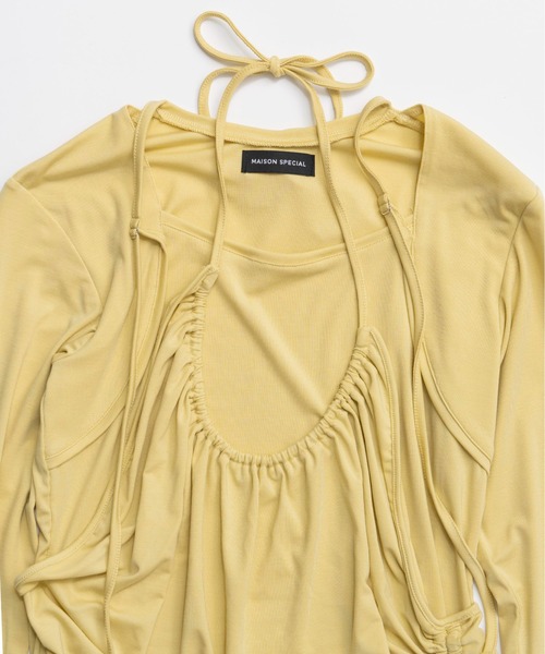 MAISON SPECIAL(メゾンスペシャル)の「Halter Neck Layered Tops/ホルターネックレイヤードトップス(その他トップス・レディース・ホワイト/イエロー/グレー/チャコールグレー・FREE)」の22枚目の写真