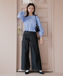 Petitjo | 小さいサイズ　サイドVラインジャストウエストパンツ　低身長さん・小柄女性(その他パンツ)