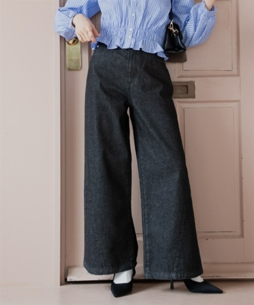 Petitjo(プッチージョ)の「小さいサイズ サイドVラインジャストウエストパンツ 低身長さん・小柄女性(その他パンツ・レディース・ブラック/ブルー・67/64/61/58)」の21枚目の写真