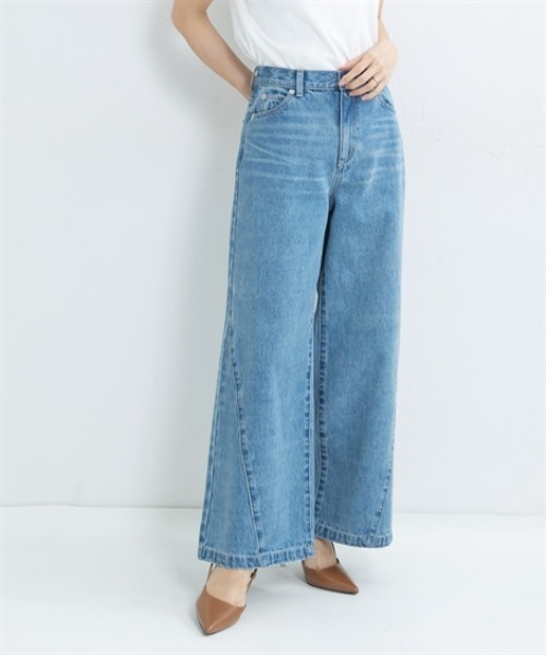 Petitjo(プッチージョ)の「小さいサイズ サイドVラインジャストウエストパンツ 低身長さん・小柄女性(その他パンツ・レディース・ブラック/ブルー・67/64/61/58)」の6枚目の写真