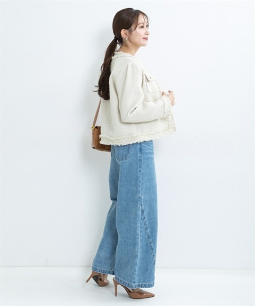 Petitjo(プッチージョ)の「小さいサイズ サイドVラインジャストウエストパンツ 低身長さん・小柄女性(その他パンツ・レディース・ブラック/ブルー・67/64/61/58)」の11枚目の写真