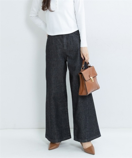 Petitjo(プッチージョ)の「小さいサイズ サイドVラインジャストウエストパンツ 低身長さん・小柄女性(その他パンツ・レディース・ブラック/ブルー・67/64/61/58)」の15枚目の写真