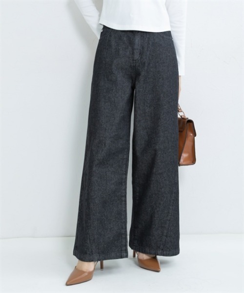 Petitjo(プッチージョ)の「小さいサイズ サイドVラインジャストウエストパンツ 低身長さん・小柄女性(その他パンツ・レディース・ブラック/ブルー・67/64/61/58)」の16枚目の写真