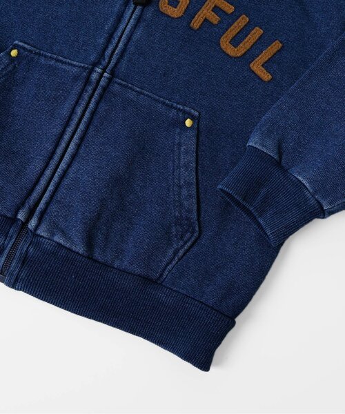 F.O.KIDS（エフオーキッズ）の「ジップパーカー_ジュニア対応（パーカー・キッズ・インディゴブルー/アイボリー/カーキ・130/140/80/90/100/110/120）」の13枚目の写真