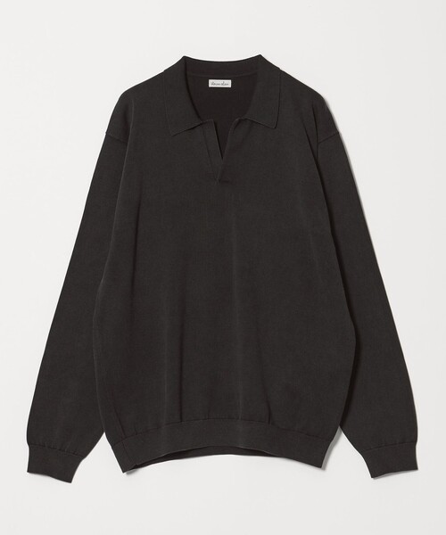 Steven Alan ニットポロシャツ ダークブラウン サイズM STEVEN ALAN