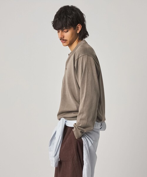 Steven Alan（スティーブンアラン）の「＜Steven Alan＞ フェード スキッパー（ニット/セーター・メンズ・ブラック/オリーブ・S/M/L/XL）」の8枚目の写真