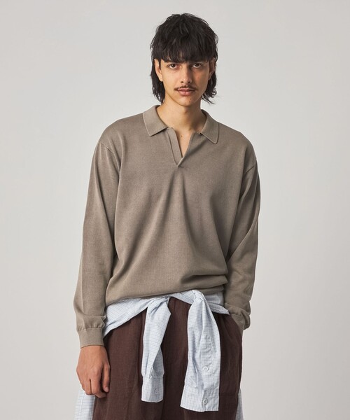 Steven Alan（スティーブンアラン）の「＜Steven Alan＞ フェード スキッパー（ニット/セーター・メンズ・ブラック/オリーブ・S/M/L/XL）」の9枚目の写真