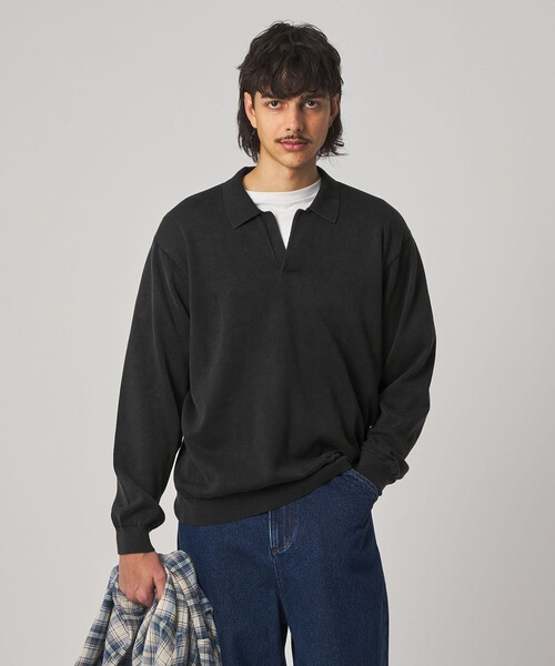 Steven Alan（スティーブンアラン）の「＜Steven Alan＞ フェード スキッパー（ニット/セーター・メンズ・ブラック/オリーブ・S/M/L/XL）」の11枚目の写真