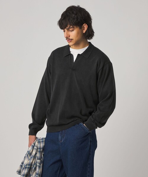 Steven Alan（スティーブンアラン）の「＜Steven Alan＞ フェード スキッパー（ニット/セーター・メンズ・ブラック/オリーブ・S/M/L/XL）」の12枚目の写真