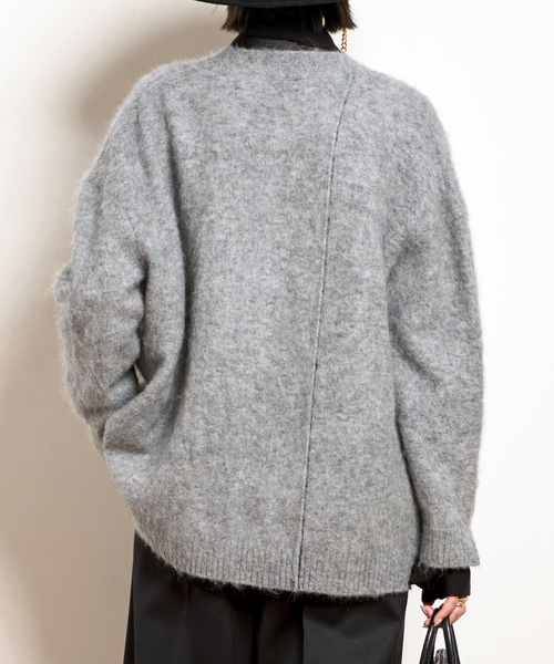 AP STUDIO(エーピーストゥディオ)の「【ADNYM ATELIER/アドニム アトリエ】Casual fit cardigan(カーディガン/ボレロ・レディース・ライトグレー・FREE)」の9枚目の写真