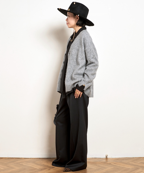 AP STUDIO(エーピーストゥディオ)の「【ADNYM ATELIER/アドニム アトリエ】Casual fit cardigan(カーディガン/ボレロ・レディース・ライトグレー・FREE)」の11枚目の写真