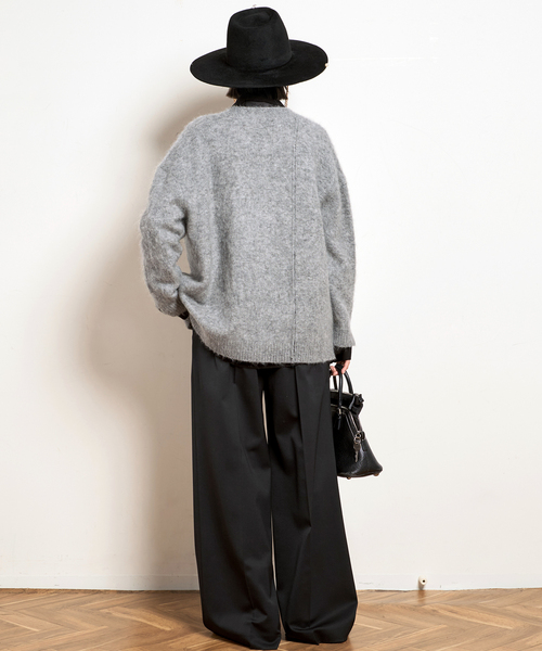 AP STUDIO(エーピーストゥディオ)の「【ADNYM ATELIER/アドニム アトリエ】Casual fit cardigan(カーディガン/ボレロ・レディース・ライトグレー・FREE)」の12枚目の写真