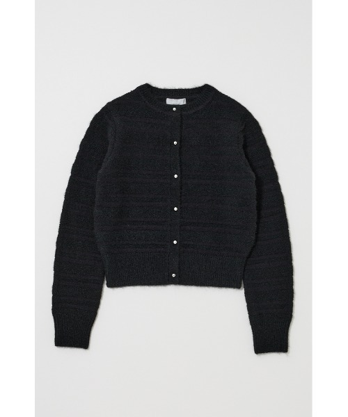 MOUSSY(マウジー)の「【26年SS新作】SHADOW STRIPE KNIT カーディガン(カーディガン/ボレロ・レディース・ホワイト系その他/ブラック/ライトブルー/オフホワイト・FREE)」の9枚目の写真