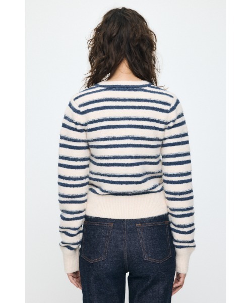 MOUSSY(マウジー)の「【26年SS新作】SHADOW STRIPE KNIT カーディガン(カーディガン/ボレロ・レディース・ホワイト系その他/ブラック/ライトブルー/オフホワイト・FREE)」の15枚目の写真