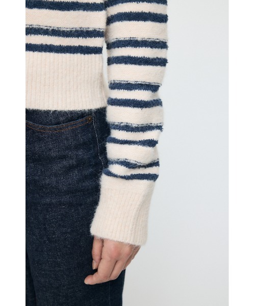 MOUSSY(マウジー)の「【26年SS新作】SHADOW STRIPE KNIT カーディガン(カーディガン/ボレロ・レディース・ホワイト系その他/ブラック/ライトブルー/オフホワイト・FREE)」の17枚目の写真
