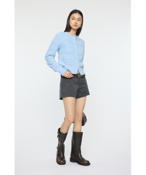 MOUSSY(マウジー)の「【26年SS新作】SHADOW STRIPE KNIT カーディガン(カーディガン/ボレロ・レディース・ホワイト系その他/ブラック/ライトブルー/オフホワイト・FREE)」の22枚目の写真