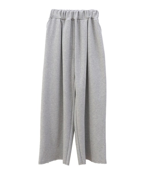 ISOOK(アイスー)の「ワンタックワイドスウェットパンツ (kiharu select) / ワイドパンツ カーブ ベルトループ きれいめ タックパンツ グレー(スウェットパンツ・レディース・グレー・FREE)」の18枚目の写真