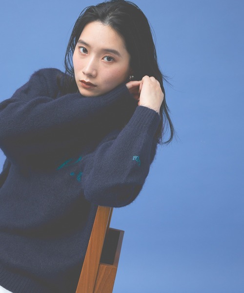 Kappa（カッパ）の「≪Kappa×and ST ウェルネスクラブ≫シャギーニット (ユニセックス)（ニット/セーター・レディース・ネイビー/ホワイト/ピンク/ライトブルー・SMALL/MEDIUM/LARGE）」の10枚目の写真