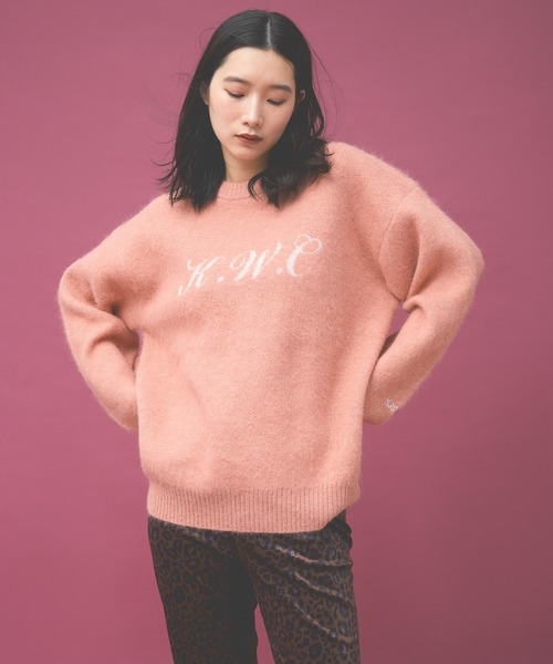 Kappa（カッパ）の「≪Kappa×and ST ウェルネスクラブ≫シャギーニット (ユニセックス)（ニット/セーター・レディース・ネイビー/ホワイト/ピンク/ライトブルー・SMALL/MEDIUM/LARGE）」の7枚目の写真