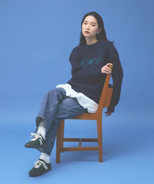 Kappa（カッパ）の「≪Kappa×and ST ウェルネスクラブ≫シャギーニット (ユニセックス)（ニット/セーター・レディース・ネイビー/ホワイト/ピンク/ライトブルー・SMALL/MEDIUM/LARGE）」の12枚目の写真