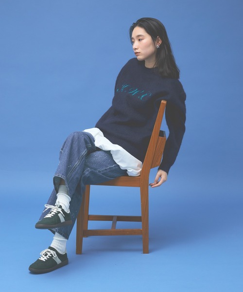 Kappa（カッパ）の「≪Kappa×and ST ウェルネスクラブ≫シャギーニット (ユニセックス)（ニット/セーター・レディース・ネイビー/ホワイト/ピンク/ライトブルー・SMALL/MEDIUM/LARGE）」の14枚目の写真