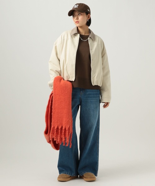 BAYFLOW（ベイフロー）の「※ペインターワイドデニム（デニムパンツ・レディース・ブルー/ライトブルー・X-SMALL/SMALL/MEDIUM/LARGE）」の6枚目の写真