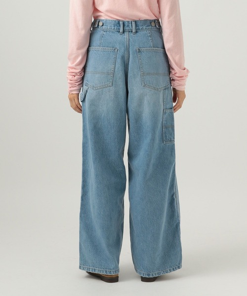 BAYFLOW（ベイフロー）の「※ペインターワイドデニム（デニムパンツ・レディース・ブルー/ライトブルー・X-SMALL/SMALL/MEDIUM/LARGE）」の11枚目の写真