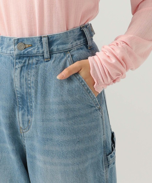 BAYFLOW（ベイフロー）の「※ペインターワイドデニム（デニムパンツ・レディース・ブルー/ライトブルー・X-SMALL/SMALL/MEDIUM/LARGE）」の13枚目の写真