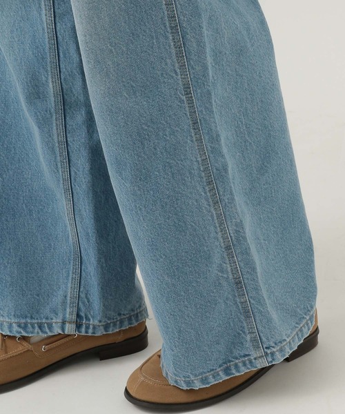 BAYFLOW（ベイフロー）の「※ペインターワイドデニム（デニムパンツ・レディース・ブルー/ライトブルー・X-SMALL/SMALL/MEDIUM/LARGE）」の15枚目の写真