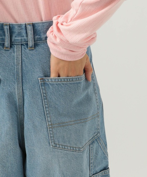 BAYFLOW（ベイフロー）の「※ペインターワイドデニム（デニムパンツ・レディース・ブルー/ライトブルー・X-SMALL/SMALL/MEDIUM/LARGE）」の17枚目の写真