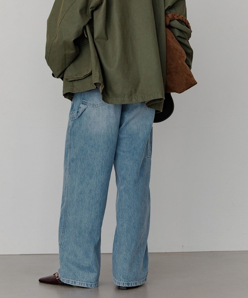 BAYFLOW（ベイフロー）の「※ペインターワイドデニム（デニムパンツ・レディース・ブルー/ライトブルー・X-SMALL/SMALL/MEDIUM/LARGE）」の20枚目の写真