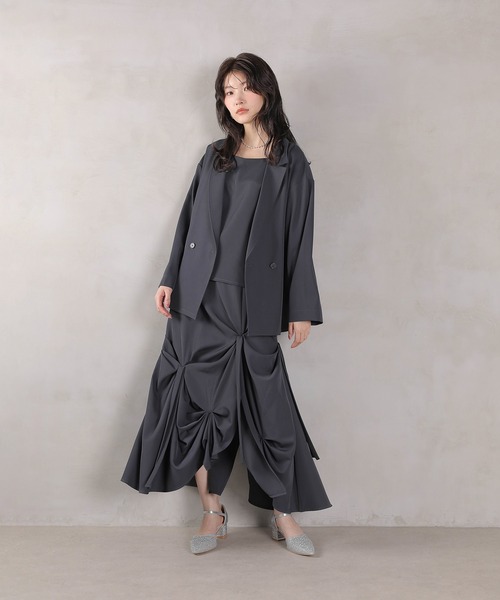 リボンデザインスカート ダブルジャケット 3点セット パーティー