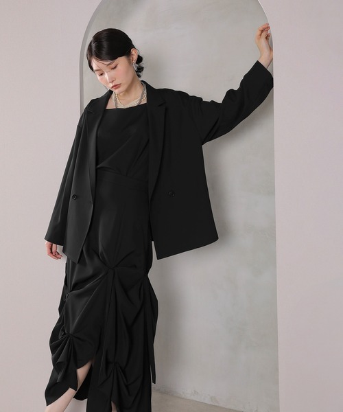 リボンデザインスカート ダブルジャケット 3点セット パーティー