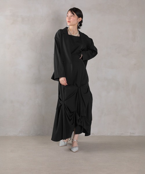 リボンデザインスカート ダブルジャケット 3点セット パーティー