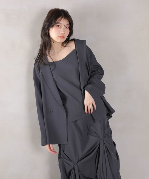 リボンデザインスカート ダブルジャケット 3点セット パーティー