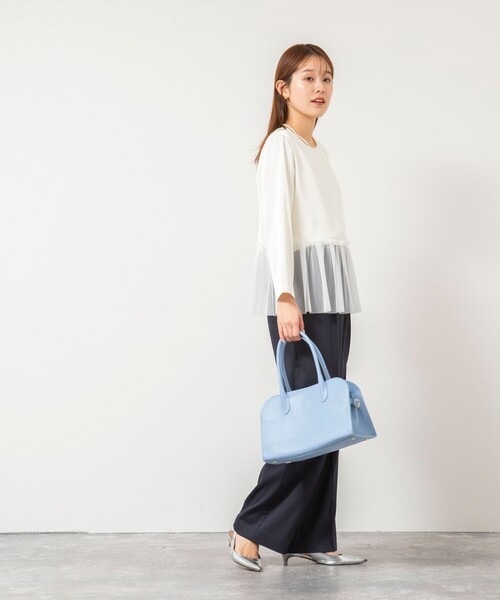 NOLLEY’S(ノーリーズ)の「ウォッシャブルオトナサテンペプラムブラウス(シャツ/ブラウス・レディース・ブラック/ネイビー/オフホワイト・38)」の10枚目の写真