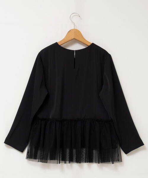 NOLLEY’S(ノーリーズ)の「ウォッシャブルオトナサテンペプラムブラウス(シャツ/ブラウス・レディース・ブラック/ネイビー/オフホワイト・38)」の20枚目の写真