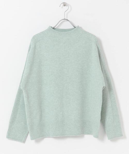 ITEMS URBANRESEARCH（アイテムズ アーバンリサーチ）の「ショルダーリブハイネックニット（ニット/セーター・レディース・ミント/ホワイト/レッド系その他/チャコールグレー・FREE）」の12枚目の写真