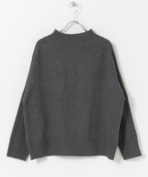 ITEMS URBANRESEARCH（アイテムズ アーバンリサーチ）の「ショルダーリブハイネックニット（ニット/セーター・レディース・ミント/ホワイト/レッド系その他/チャコールグレー・FREE）」の21枚目の写真