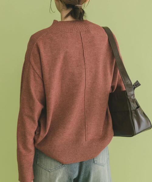 ITEMS URBANRESEARCH（アイテムズ アーバンリサーチ）の「ショルダーリブハイネックニット（ニット/セーター・レディース・ミント/ホワイト/レッド系その他/チャコールグレー・FREE）」の7枚目の写真