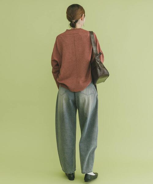 ITEMS URBANRESEARCH（アイテムズ アーバンリサーチ）の「ショルダーリブハイネックニット（ニット/セーター・レディース・ミント/ホワイト/レッド系その他/チャコールグレー・FREE）」の10枚目の写真